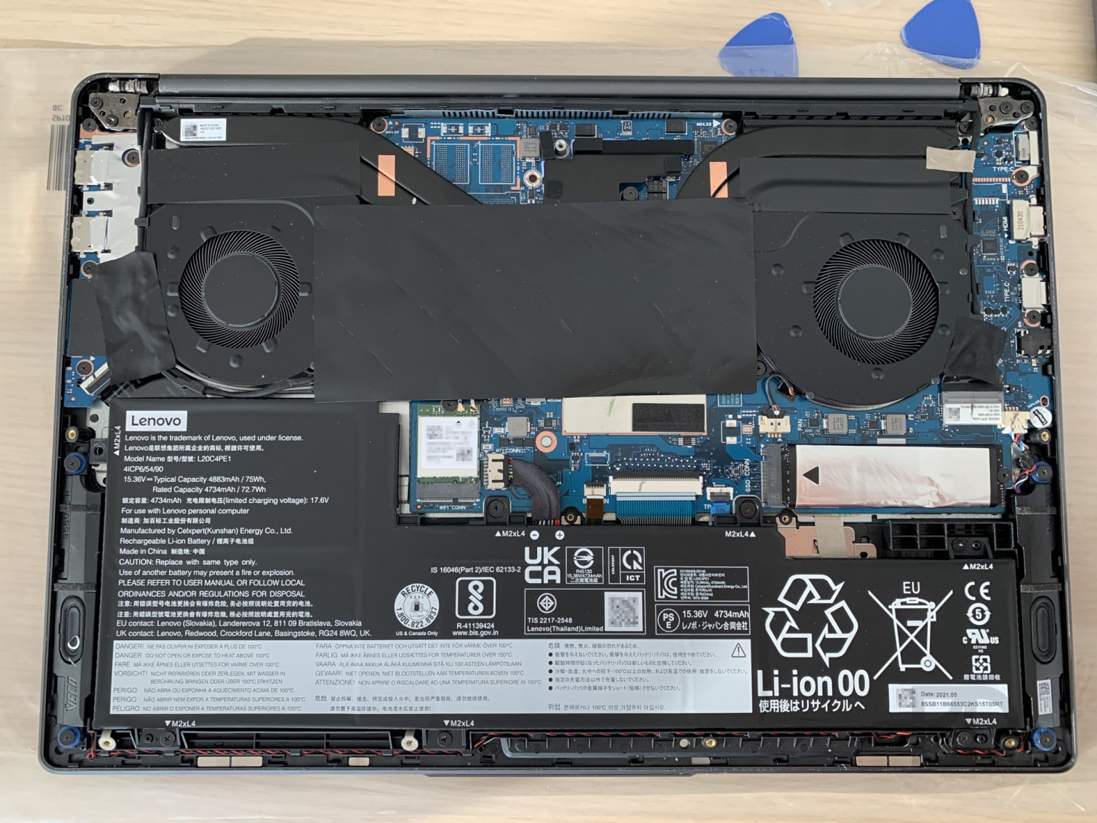 Разобранный Lenovo IdeaPad 5 Pro 16ACH6